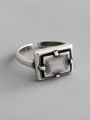 thumb 925 Sterling Silver With Antique Silver Plated Vintage Geometric Midi Rings 3