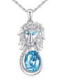 thumb Personalized austrian Crystal Lion Pendant Alloy Necklace 1