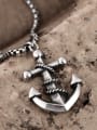 thumb Punk style Anchor Gun Color Plated Necklace 2