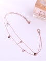 thumb Double Chain Keys Flowers Accessories Anklet 2