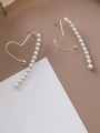 thumb Alloy With Gold Plated Simplistic Heart Drop Earrings 2
