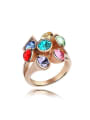 thumb Personalized Cubic austrian Crystals Rose Gold Plated Alloy Ring 0
