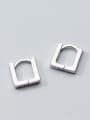 thumb Fashionable Hollow Square Shaped S925 Silver Clip Earrings 0