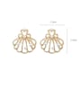 thumb Alloy With Gold Plated Simplistic Hollow Geometric Stud Earrings 1