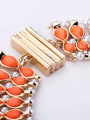 thumb Alloy Artificial Stones Bohemia Party Double Layer Necklace 1