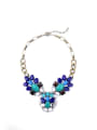 thumb Retro Noble and Elegant Artificial Gemstones Alloy Necklace 0