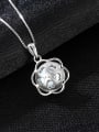 thumb Sterling Silver Natural Freshwater Pearl Flower Necklace 3