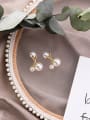 thumb Alloy With Gold Plated Fashion Ball  Imitation Pearl Stud Earrings 0