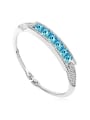 thumb Simple Square austrian Crystals-accented Alloy Bangle 3