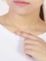 thumb Copper Alloy 23K Gold Plated Fashion Gemstone Necklace 1