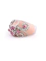 thumb Fashion Cubic Rhinestones-studded Butterfly Enamel Alloy Ring 0