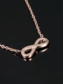 thumb Stainless Steel With Rose Gold Plated Simplistic Monogrammed Necklaces 1
