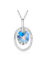 thumb Fashion austrian Crystal 925 Silver Oval Pendant 0