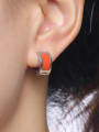 thumb Fashionable Blue Geometric Shaped Glue Clip Earrings 2