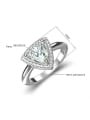 thumb Simple Triangle Cubic AAA Zircon Copper Ring 3