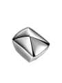 thumb Personality Diamond Shaped Titanium Men Ring 0