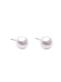 thumb Exaggeration Red Lips Pearl stud Earring 1