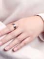 thumb Stainless Steel With Rose Gold Plated Simplistic wave Rings 2