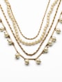 thumb Exquisite Multi- layer Aritificial Pearl  Alloy Necklace 2