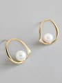 thumb 925 Sterling Silver  Fashion Hollow Irregular Geometric Ring Beads Drop Earrings 0