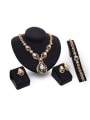 thumb Alloy Imitation-gold Plated Vintage style Rhinestones Water Drop shaped Four Pieces Jewelry Set 0