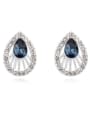 thumb Fashion austrian Crystals Water Drop Alloy Stud Earrings 1