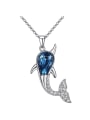 thumb Dolphin-shaped Crystal Necklace 0