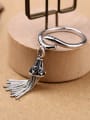 thumb Personalized Tassels Opening Silver Ring 2