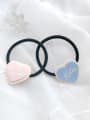 thumb Rubber Band  With Acrylic  Cute Heart-Shaped Hair Ropes 2