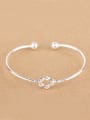thumb Simple Six-pointed Star Opening Bangle 0