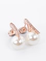 thumb Alloy Rose Gold Plated Fashion Pearl Two Pieces Jewelry Set 1