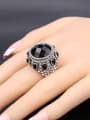 thumb Punk style Exaggerated Black Resin Stones Crystals Alloy Ring 1