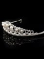 thumb Micro Pave Zircons Artificial Pearls Wedding Party Hair Accessories 1