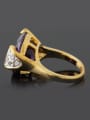 thumb Fashion Cubic Zircon White Rhinestones Gold Plated Alloy Ring 2