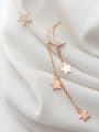 thumb 925 Sterling Silver With Rose Gold Plated Trendy Star  moon Drop Earrings 2