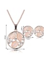 thumb Alloy Rose Gold Plated Fashion Opals Round-shaped Two Pieces Jewelry Set 2