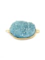 thumb Oval Natural Blue Crystal Gold Plated Pendant 0