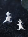 thumb 925 Sterling Silver With Silver Plated Cute Dinosaur Stud Earrings 2