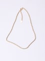 thumb Titanium With Gold Plated Simplistic Beads Charm Necklaces 2