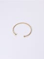 thumb Titanium With Gold Plated Simplistic IGrain winding twisted open bracelet 3
