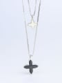 thumb Double Chain Star Necklace 0
