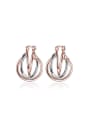 thumb Exquisite Letter U Shaped Double Colorful Drop Earrings 0