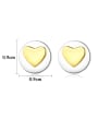 thumb 925 Sterling Silver With Simple smooth  Heart-shaped Stud Earrings 4