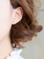 thumb S925 silver V shape characters small stud Earring 1