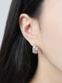 thumb 925 Sterling Silver With Glossy Simplistic Geometric Clip On Earrings 2