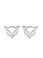 thumb Creative Fox Head Silver Stud Earrings 0