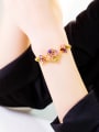thumb Copper With Rose Gold Plated Ethnic Flower petalage Bracelets 1