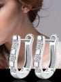 thumb Fashionable U Shaped Zircons Chip Earrings 1