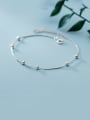 thumb 925 Sterling Silver With Platinum Plated Simplistic Chain Bracelets 0