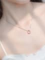 thumb S925 silver water drop shape natural crystal necklace 1